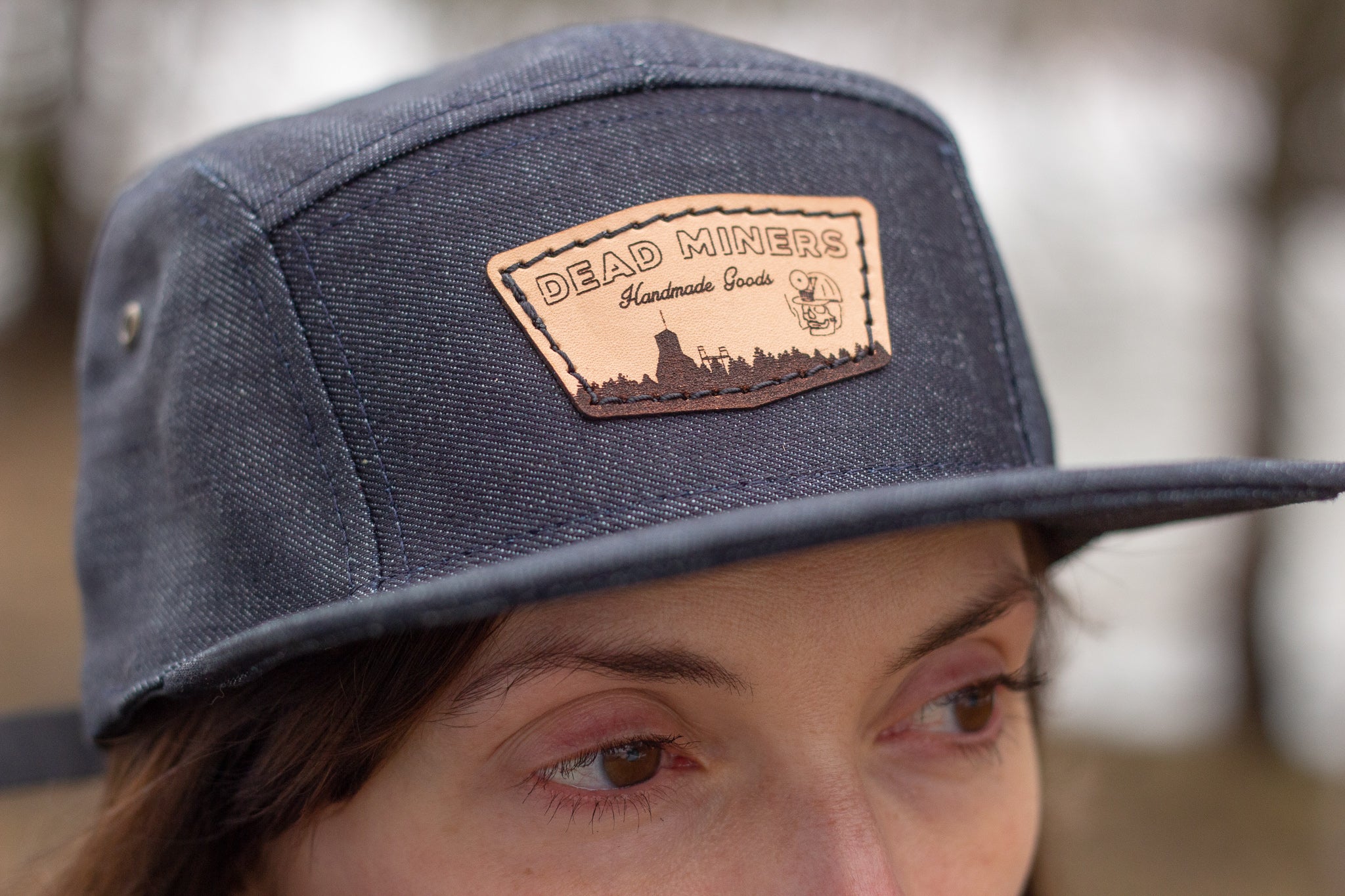 denim camp cap-